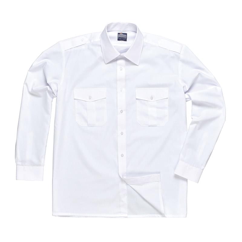 Portwest Pilot Shirt Long Sleeve White