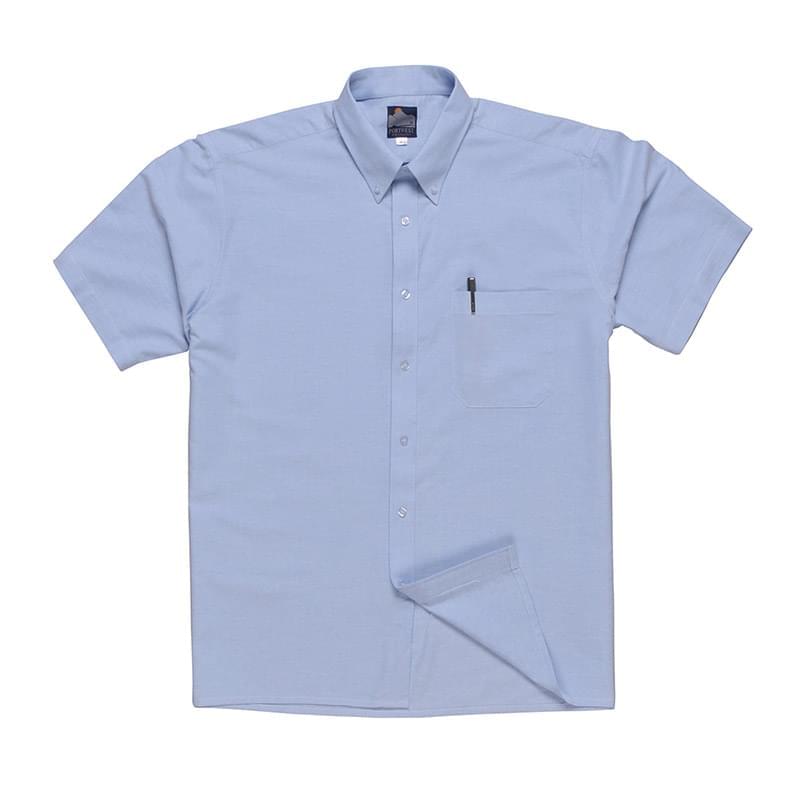 Portwest Oxford Shirt Short Sleeve Blue