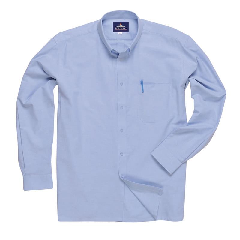 Portwest Easycare Oxford Shirt  Long Sleeves Blue