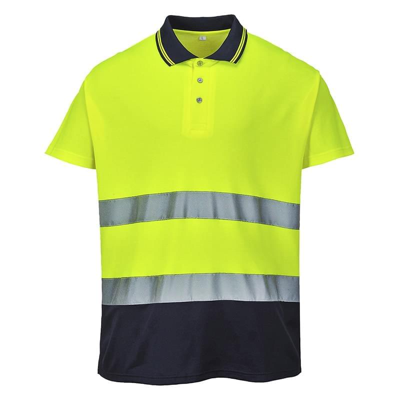 Portwest 2-Tone Cotton Comfort Polo Yellow