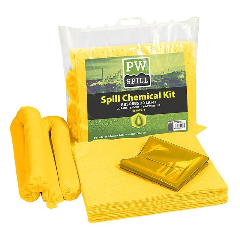 Portwest Spill Chemical Kit 20L  (Pk6) Yellow