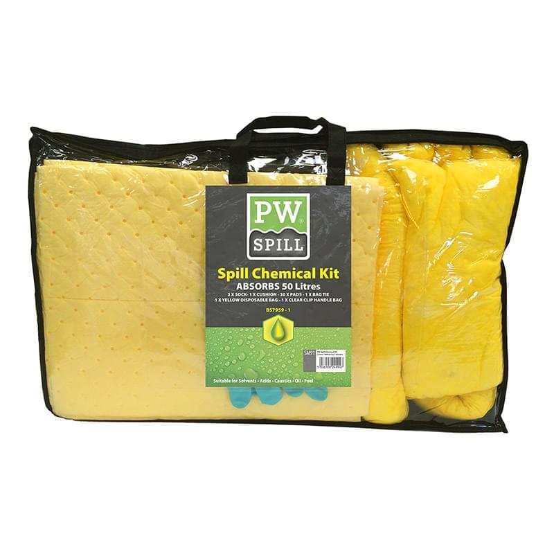 Portwest Spill Chemical Kit 50L  (Pk3) Yellow