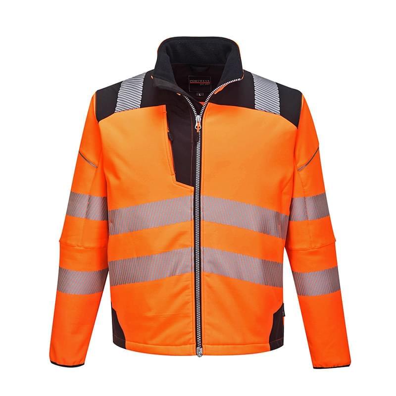 Portwest PW3 Hi-Vis Softshell Jacket Orange/Black