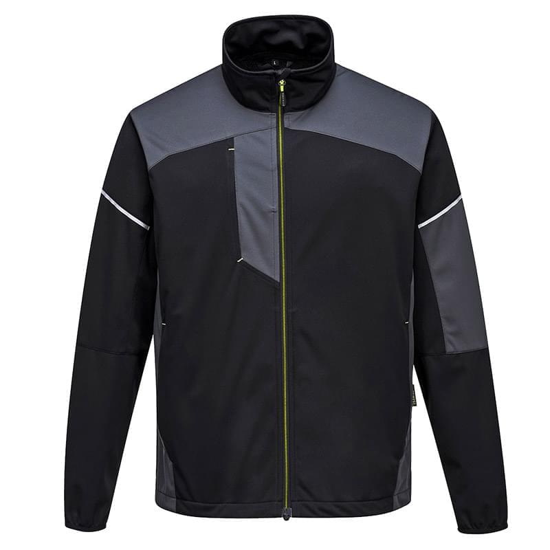 Portwest PW3 Flex Shell Jacket Black/Grey