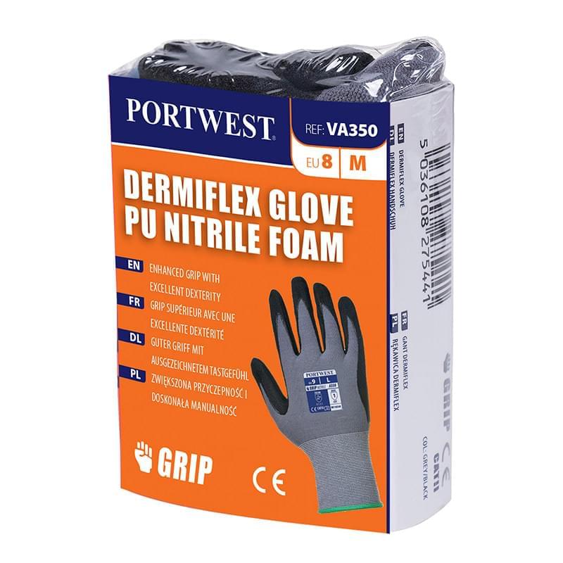 Portwest Vending Dermiflex Glove Grey/Black