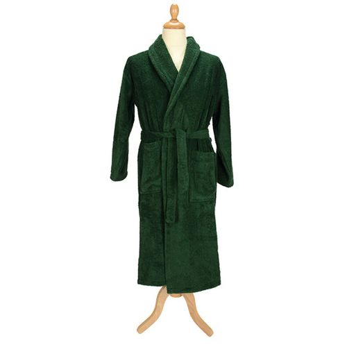 A & R Towels Artg Bath Robe With Shawl Collar Dark Green