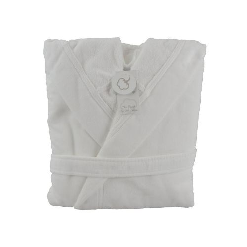 A & R Towels Artg Deluxe Velour Bathrobe With Hood White