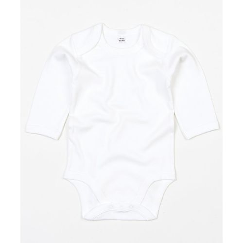 Babybugz Baby Organic Long Sleeve Bodysuit Organic White