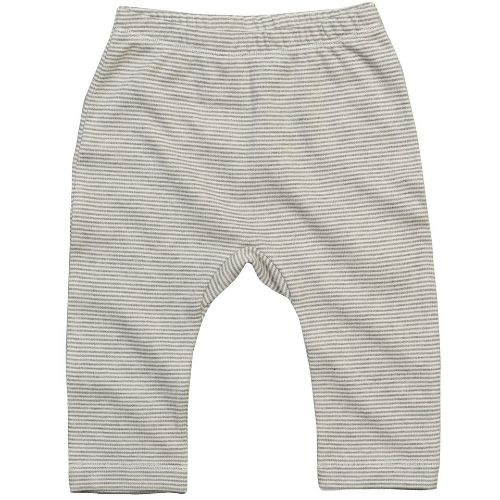 Babybugz Baby Stripy Jersey Leggings White/Heather Grey Melange