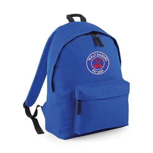 Malt Shovel Bagbase Original Fashion Backpack Bright Royal With Printed Initials