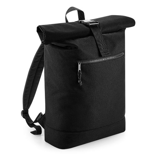Bagbase Recycled Rolled-Top Backpack Black