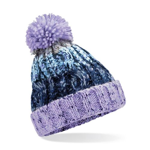 Beechfield Infant/Junior Corkscrew Pom Pom Beanie Lavender Fizz