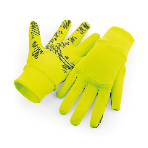 Beechfield Softshell Sports Tech Gloves Fluorescent Yellow