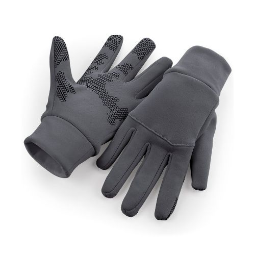 Beechfield Softshell Sports Tech Gloves Graphite Grey