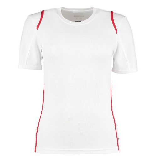 Gamegear Women's Gamegear Cooltex T-Shirt Short Sleeve (Regular Fit) White/Red