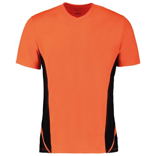 Gamegear Gamegear Cooltex Team Top V-Neck Short Sleeve (Regular Fit) Fluorescent Orange/Black