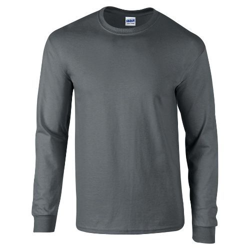 Gildan Ultra Cotton Adult Long Sleeve T-Shirt Charcoal