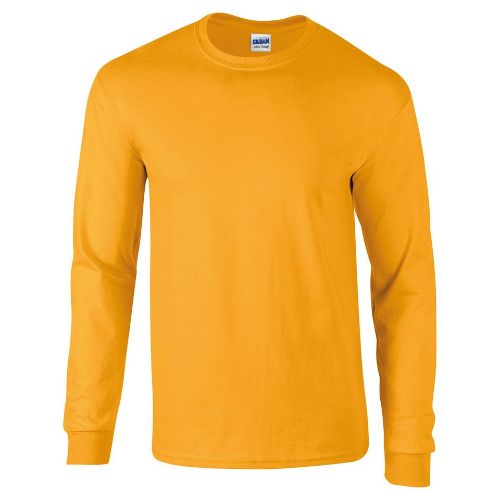 Gildan Ultra Cotton Adult Long Sleeve T-Shirt Gold