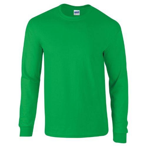 Gildan Ultra Cotton Adult Long Sleeve T-Shirt Irish Green