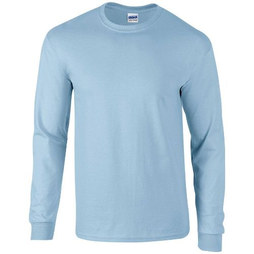 Gildan Ultra Cotton Adult Long Sleeve T-Shirt Light Blue