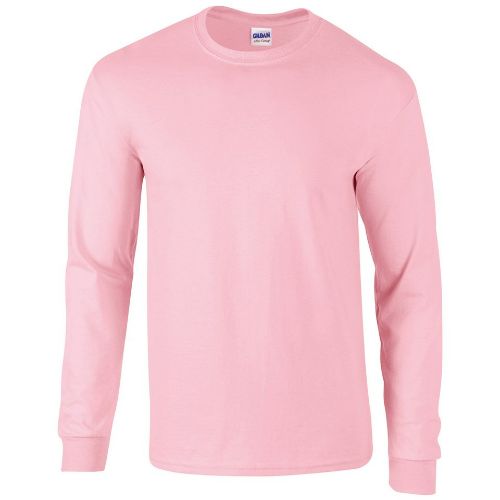 Gildan Ultra Cotton Adult Long Sleeve T-Shirt Light Pink