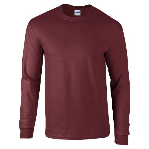 Gildan Ultra Cotton Adult Long Sleeve T-Shirt Maroon