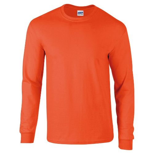 Gildan Ultra Cotton Adult Long Sleeve T-Shirt Orange