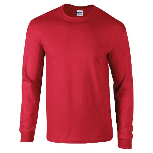 Gildan Ultra Cotton Adult Long Sleeve T-Shirt Red