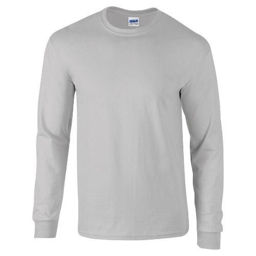 Gildan Ultra Cotton Adult Long Sleeve T-Shirt Sport Grey