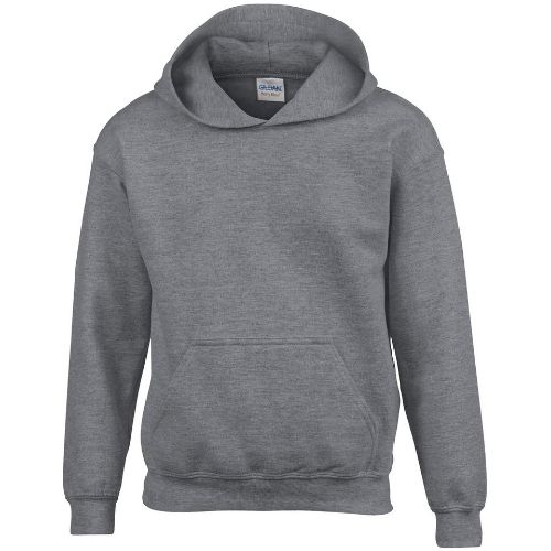 Gildan Heavy Blend Youth Hooded Sweatshirt Graphite Heather