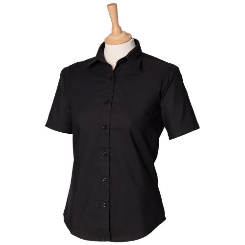 Henbury Women's Short Sleeve Classic Oxford Shirt