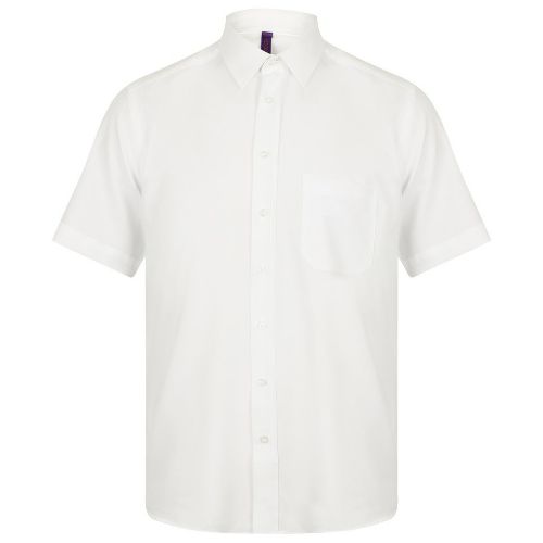 Henbury Wicking Antibacterial Short Sleeve Shirt White