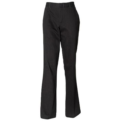 Henbury Women's Teflon-Coated Flat Front Trousers Black