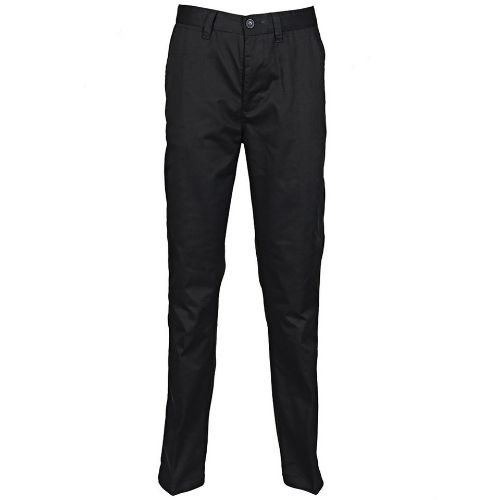 Henbury 65/35 Flat Fronted Chino Trousers Black