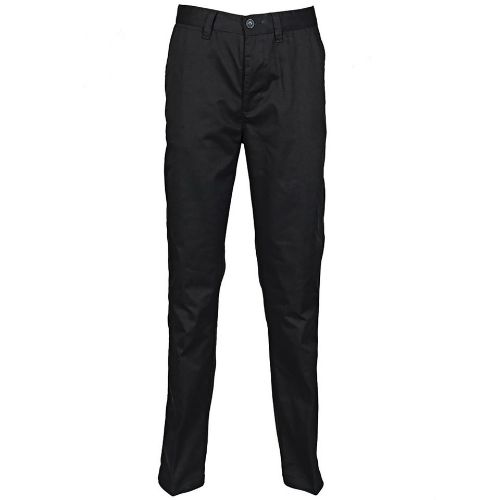 Henbury Women's 65/35 Flat Fronted Chino Trousers Black