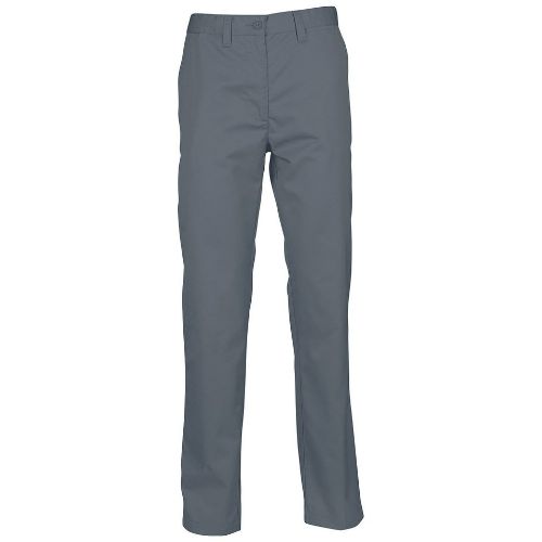 Henbury Women's 65/35 Flat Fronted Chino Trousers Steel Grey