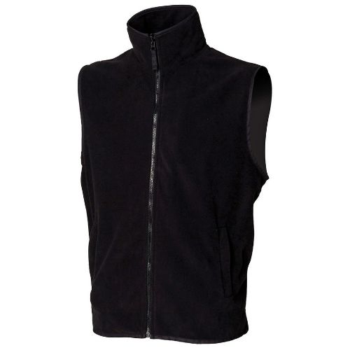 Henbury Sleeveless Microfleece Jacket Black