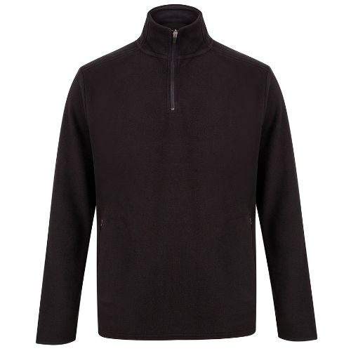 Henbury ¼ Zip Microfleece Jacket Black