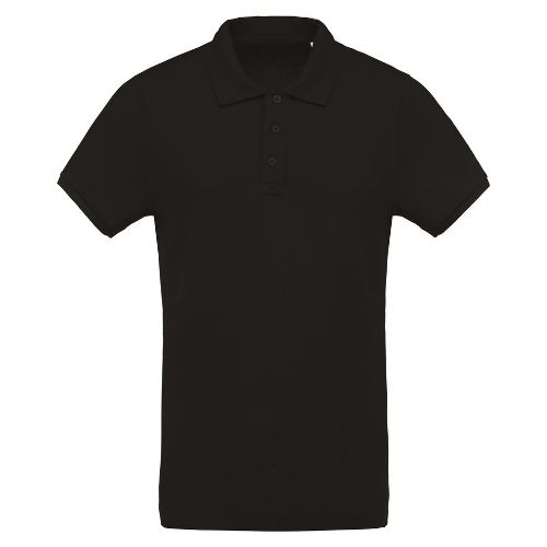 Kariban Men's Organic Piqué Short-Sleeved Polo Shirt Black