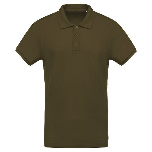 Kariban Men's Organic Piqué Short-Sleeved Polo Shirt Moss Green