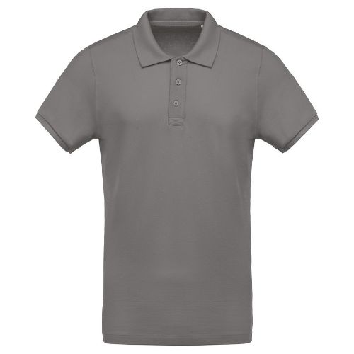 Kariban Men's Organic Piqué Short-Sleeved Polo Shirt Storm Grey