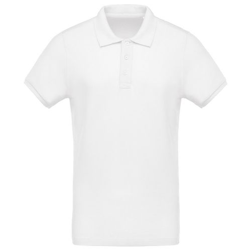 Kariban Men's Organic Piqué Short-Sleeved Polo Shirt White