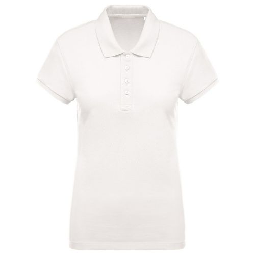 Kariban Ladies’ Organic Piqué Short-Sleeved Polo Shirt Cream