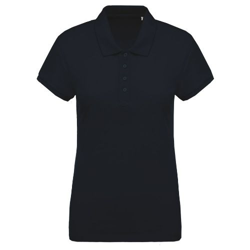 Kariban Ladies’ Organic Piqué Short-Sleeved Polo Shirt Navy