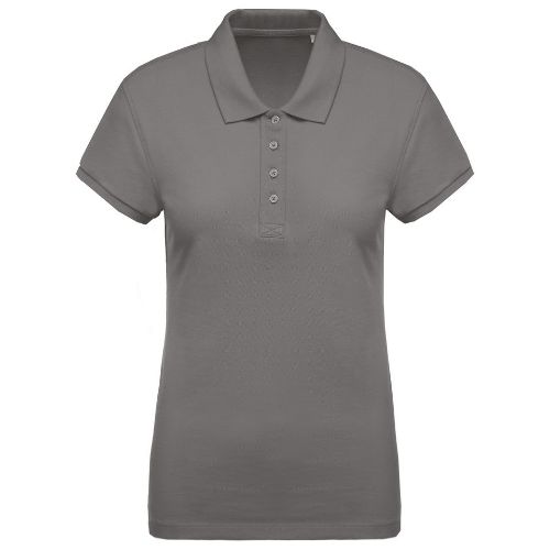 Kariban Ladies’ Organic Piqué Short-Sleeved Polo Shirt Storm Grey