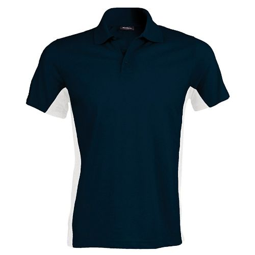 Kariban Flags Short Sleeve Bi-Colour Polo Shirt Navy/White