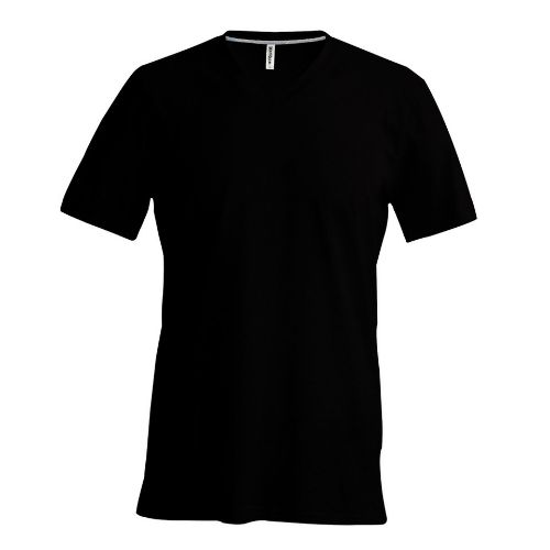 Kariban Men's Short-Sleeved V-Neck T-Shirt Black