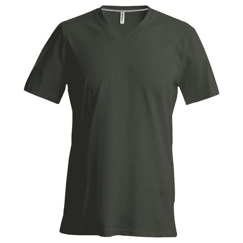 Kariban Men's Short-Sleeved V-Neck T-Shirt Khaki