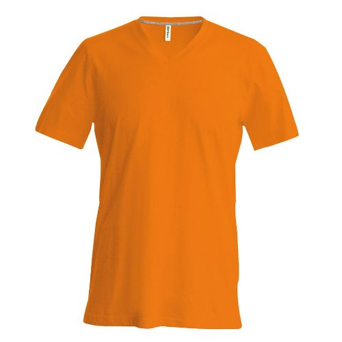 Kariban Men's Short-Sleeved V-Neck T-Shirt Orange