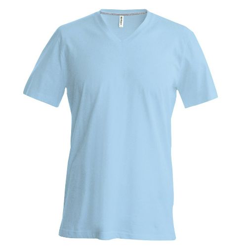 Kariban Men's Short-Sleeved V-Neck T-Shirt Sky Blue